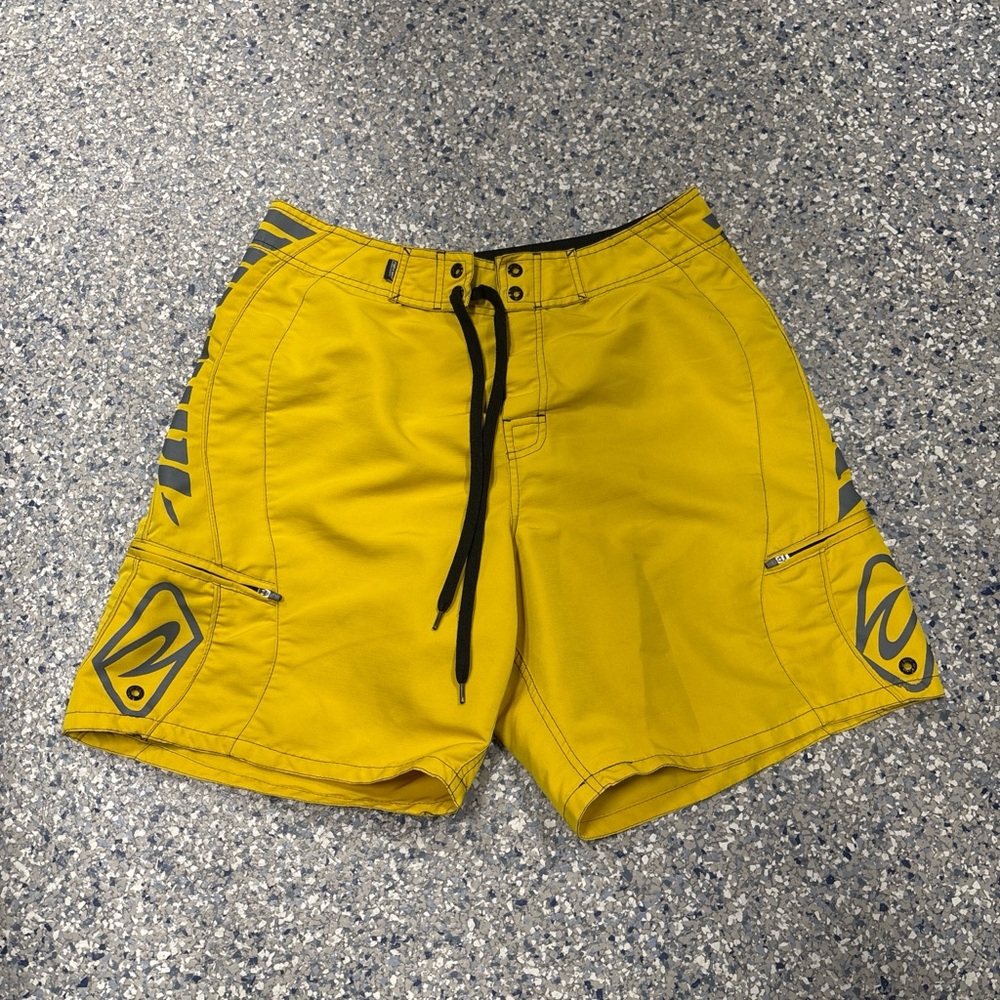 Y2K Yellow Men's Board Shorts